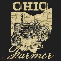 Ohio Farmer Tractor Lover State Map Farming Local Farmer Hat thumb 2