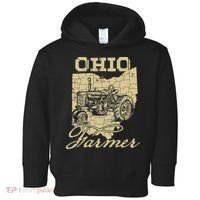 Ohio Farmer Tractor Lover State Map Farming Local Farmer Toddler Hoodie thumb 0