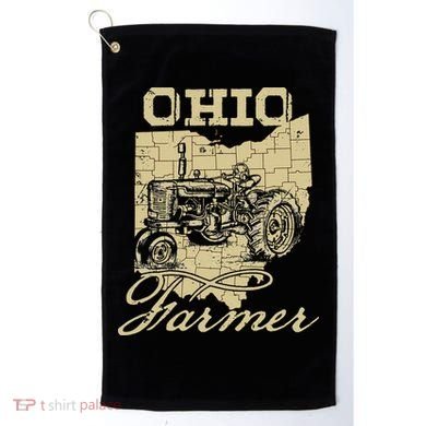 Ohio Farmer Tractor Lover State Map Farming Local Farmer Golf Towel