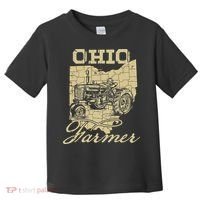 Ohio Farmer Tractor Lover State Map Farming Local Farmer Toddler T-Shirt thumb 0