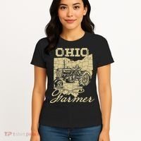 Ohio Farmer Tractor Lover State Map Farming Local Farmer Women's T-Shirt thumb 4