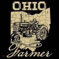Ohio Farmer Tractor Lover State Map Farming Local Farmer Kids Sweatshirt thumb 2
