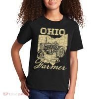 Ohio Farmer Tractor Lover State Map Farming Local Farmer Kids T-Shirt thumb 2
