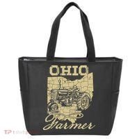 Ohio Farmer Tractor Lover State Map Farming Local Farmer Tote Bag thumb 0