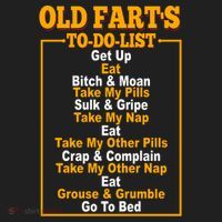 Old Fart's To Do List Golf Towel thumb 3