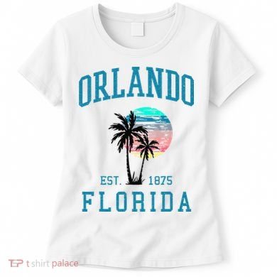 Orlando Florida Vintage Beach Palm Trees Summer In Orlando Women's T-Shirt