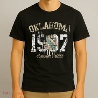 Oklahoma Flag Vintage Fade Men Women T-Shirt thumb 3