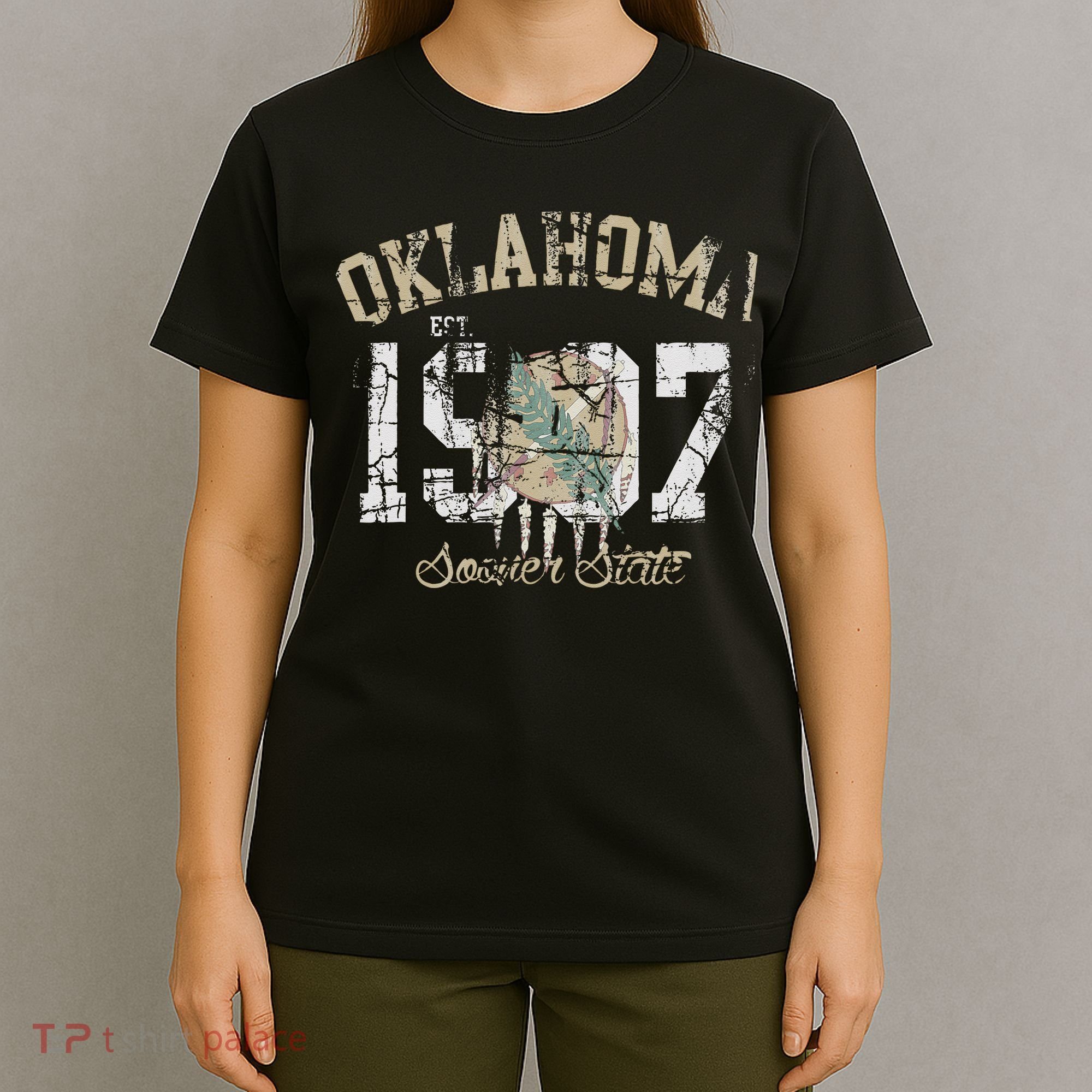 Oklahoma Flag Vintage Fade Men Women T-Shirt