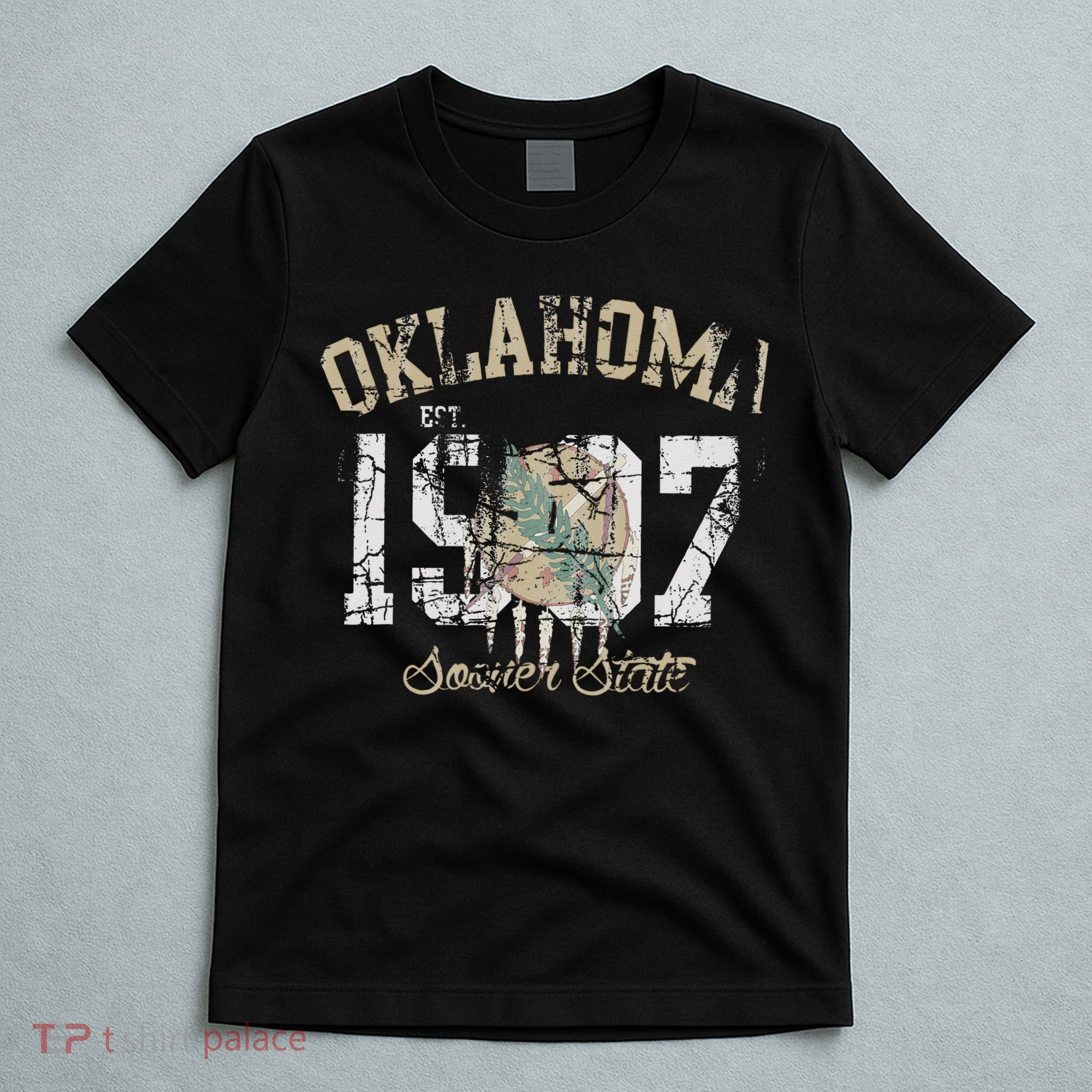 Oklahoma Flag Vintage Fade Men Women T-Shirt