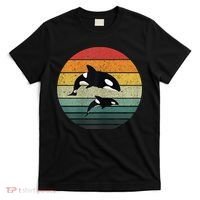 Orca Family Vintage Retro Art, Killer Whale Family T-Shirt thumb 0