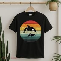 Orca Family Vintage Retro Art, Killer Whale Family T-Shirt thumb 2