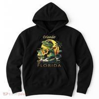 Orlando Florida Vacation Cute Alligator Sunset Souvenir Hoodie thumb 0