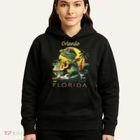 Orlando Florida Vacation Cute Alligator Sunset Souvenir Hoodie thumb 5
