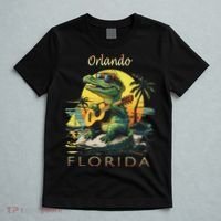 Orlando Florida Vacation Cute Alligator Sunset Souvenir T-Shirt thumb 5