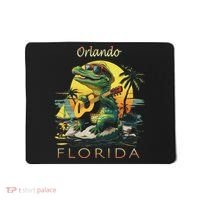 Orlando Florida Vacation Cute Alligator Sunset Souvenir Mousepad thumb 0