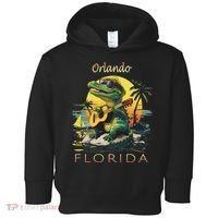 Orlando Florida Vacation Cute Alligator Sunset Souvenir Toddler Hoodie thumb 0