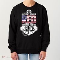 On Fridays We Wear Red Remember Everyone Deployed Women's Sweatshirt thumb 0