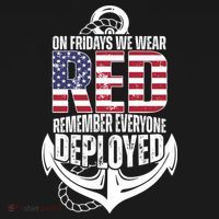 On Fridays We Wear Red Remember Everyone Deployed Bucket Hat thumb 4