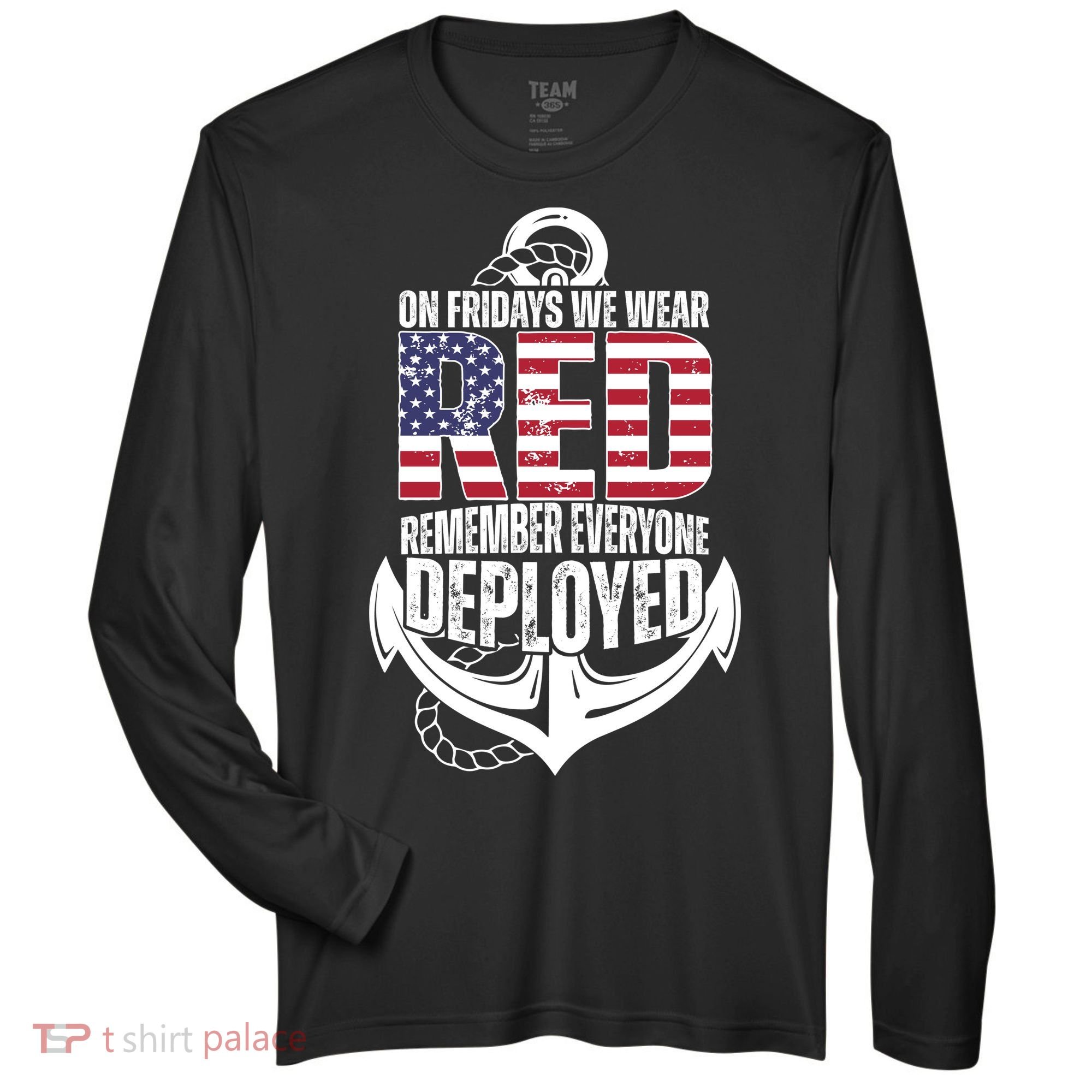 On Fridays We Wear Red Remember Everyone Deployed Zone Performance Long-Sleeve T-Shirt