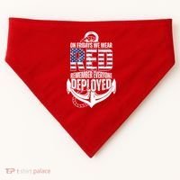 On Fridays We Wear Red Remember Everyone Deployed USA-Made Doggie Bandana thumb 0