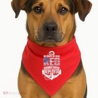 On Fridays We Wear Red Remember Everyone Deployed USA-Made Doggie Bandana thumb 1