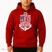 On Fridays We Wear Red Remember Everyone Deployed Hoodie thumb 2