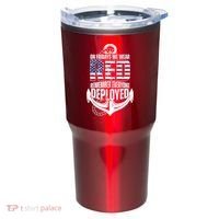 On Fridays We Wear Red Remember Everyone Deployed Tumbler thumb 0