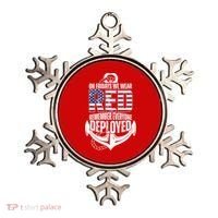 On Fridays We Wear Red Remember Everyone Deployed Ornament thumb 0