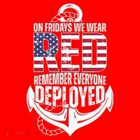 On Fridays We Wear Red Remember Everyone Deployed Women's Long Sleeve Shirt thumb 2