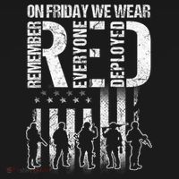 On Friday We Wear Red American Flag Military Supportive Long Sleeve Shirt thumb 2