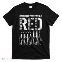 On Friday We Wear Red American Flag Military Supportive T-Shirt thumb 0