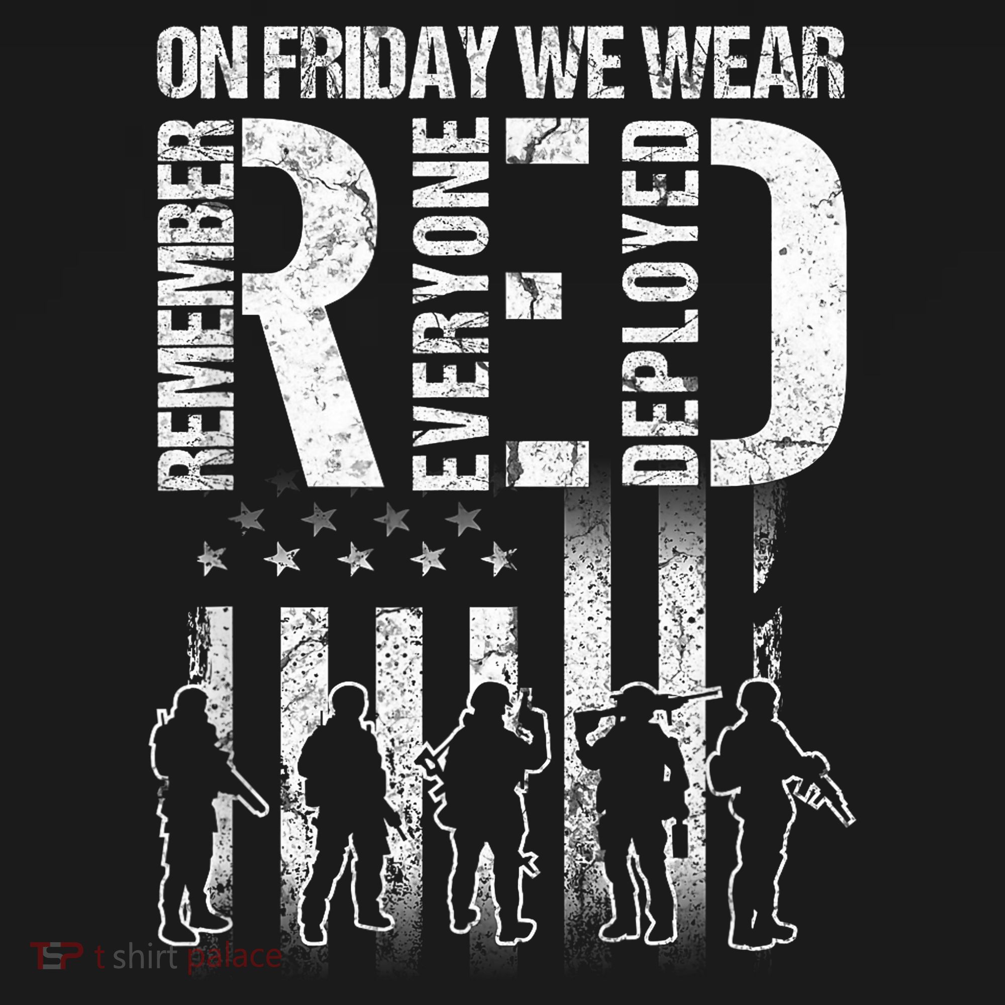 On Friday We Wear Red American Flag Military Supportive Women's Hoodie