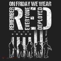 On Friday We Wear Red American Flag Military Supportive Tumbler thumb 3