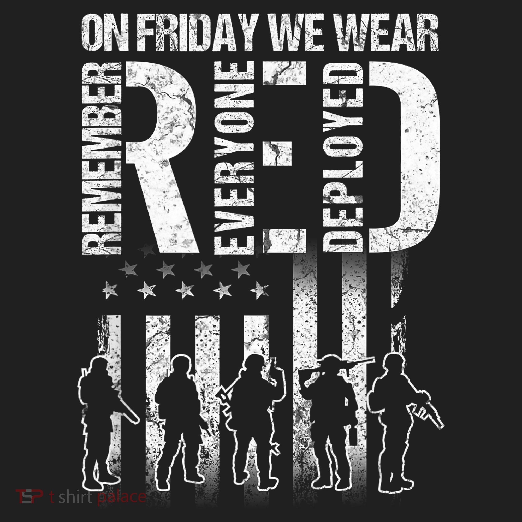 On Friday We Wear Red American Flag Military Supportive Golf Towel