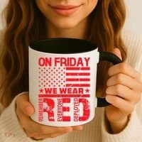 On Friday We Wear Red We Wear Red Coffee Mug thumb 3