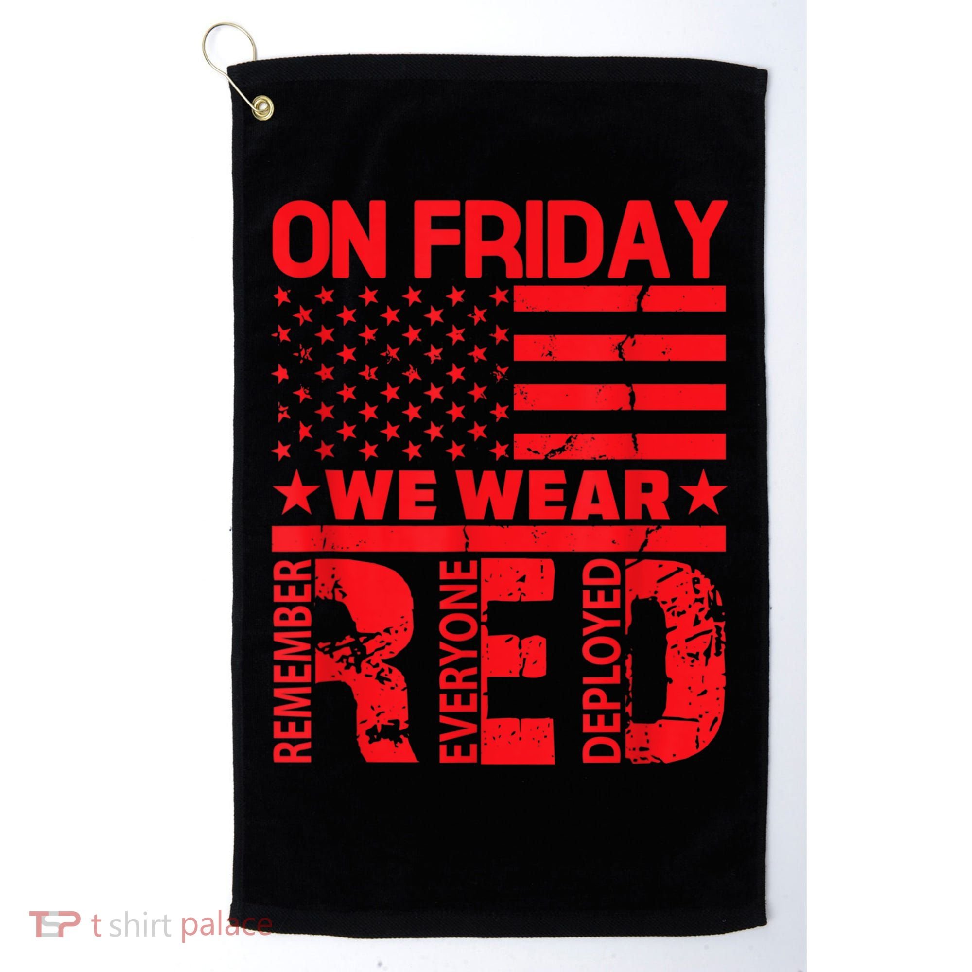 On Friday We Wear Red We Wear Red Golf Towel