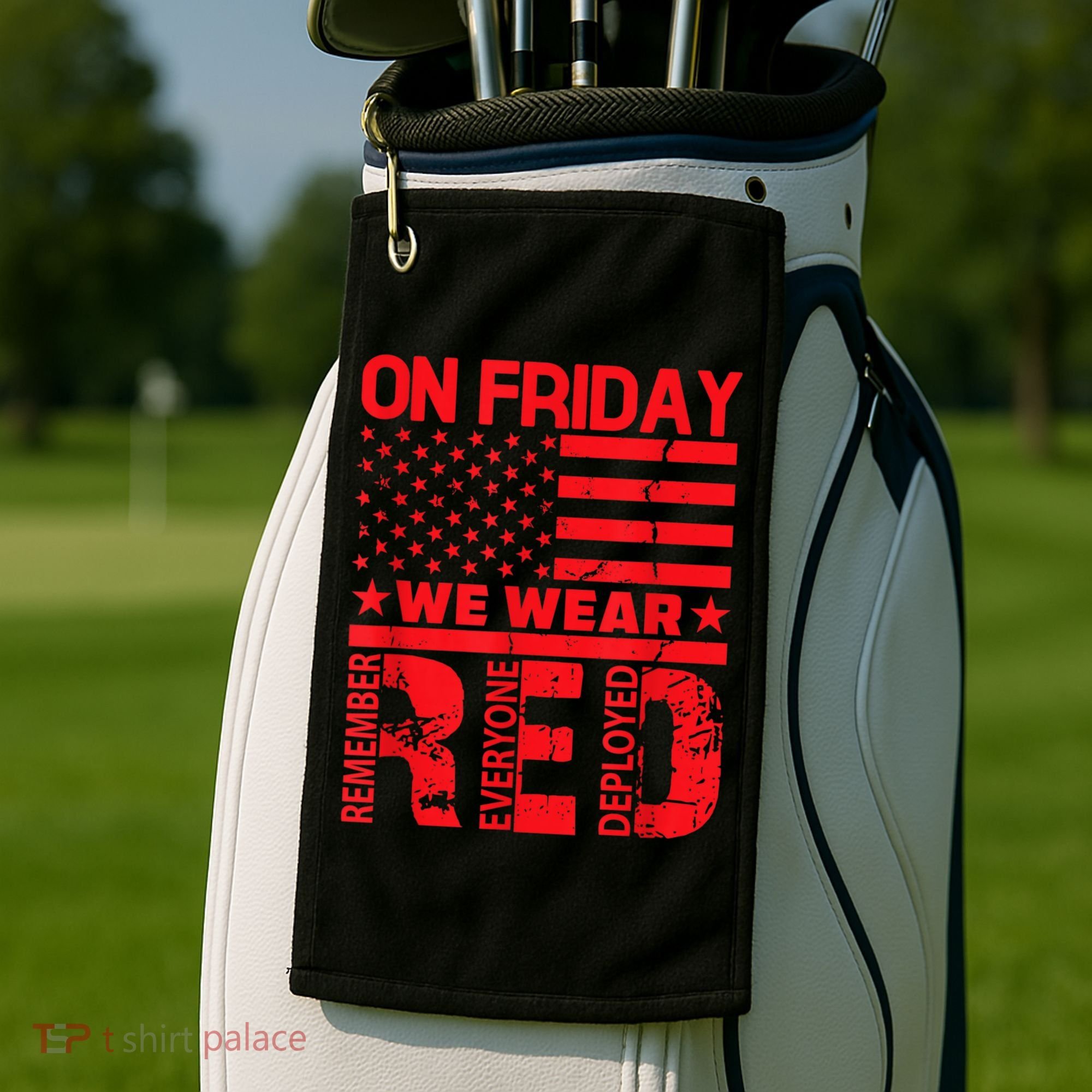 On Friday We Wear Red We Wear Red Golf Towel