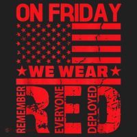 On Friday We Wear Red We Wear Red Golf Towel thumb 3