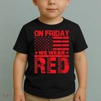 On Friday We Wear Red We Wear Red Toddler T-Shirt thumb 2