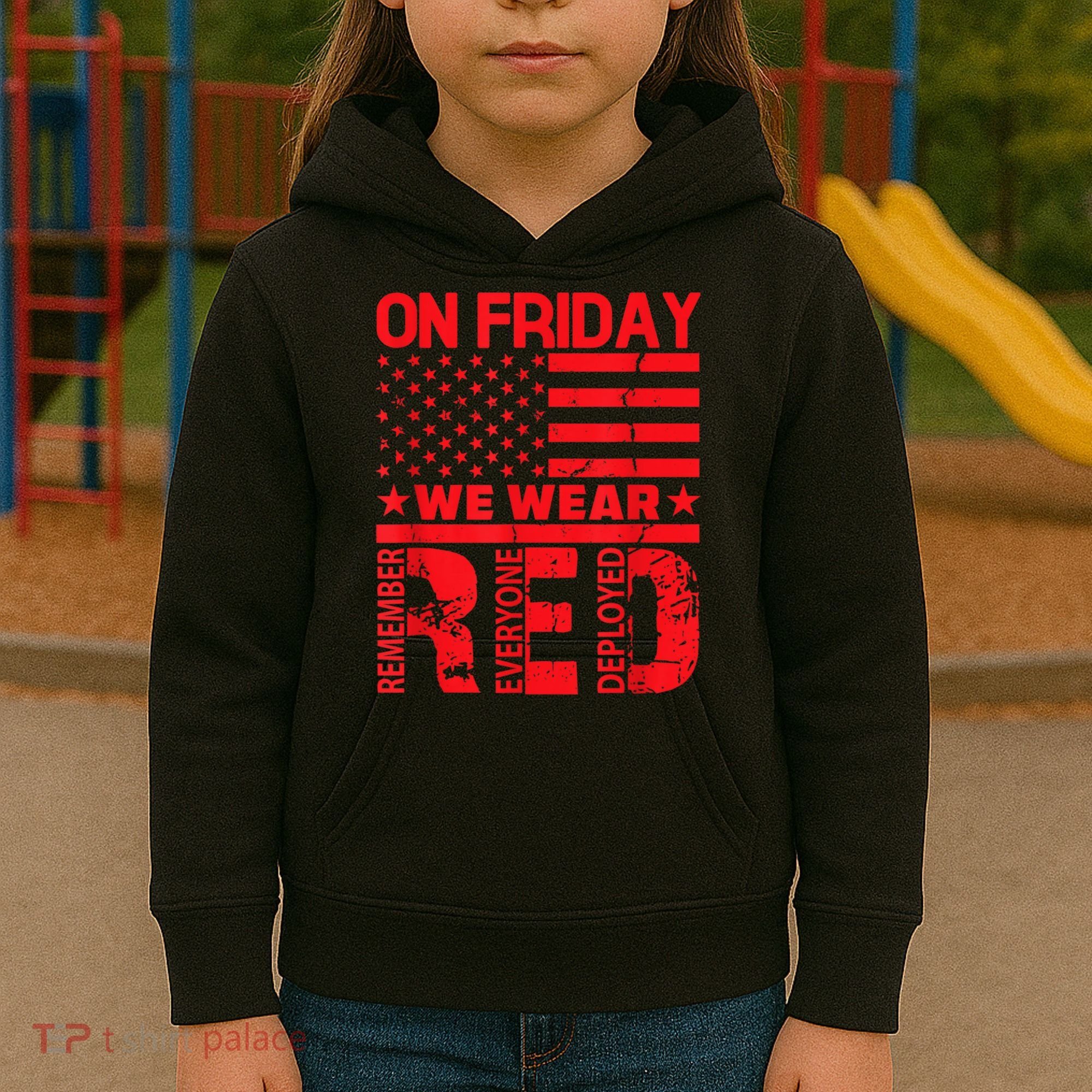 On Friday We Wear Red We Wear Red Kids Hoodie