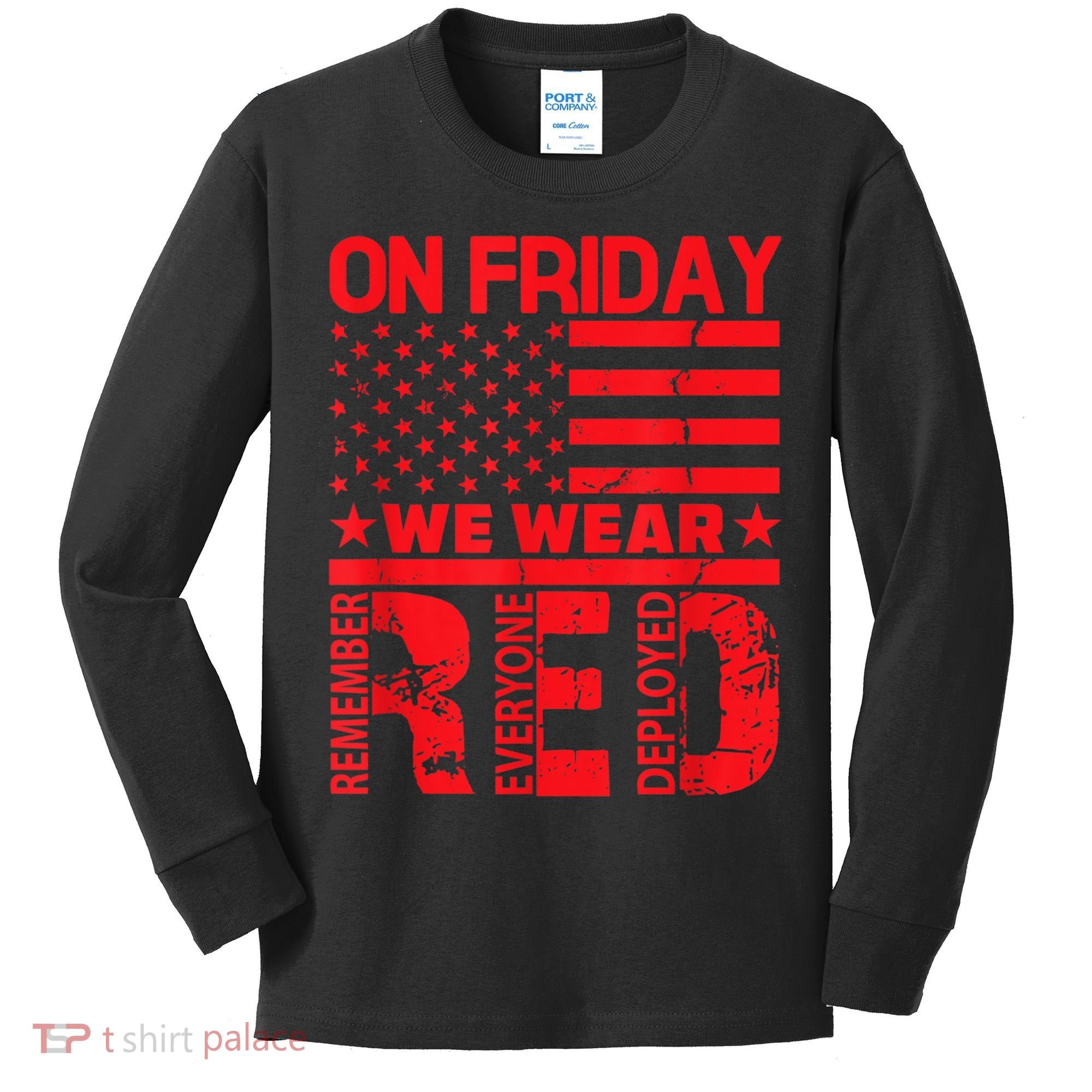 On Friday We Wear Red We Wear Red Kids Long Sleeve Shirt