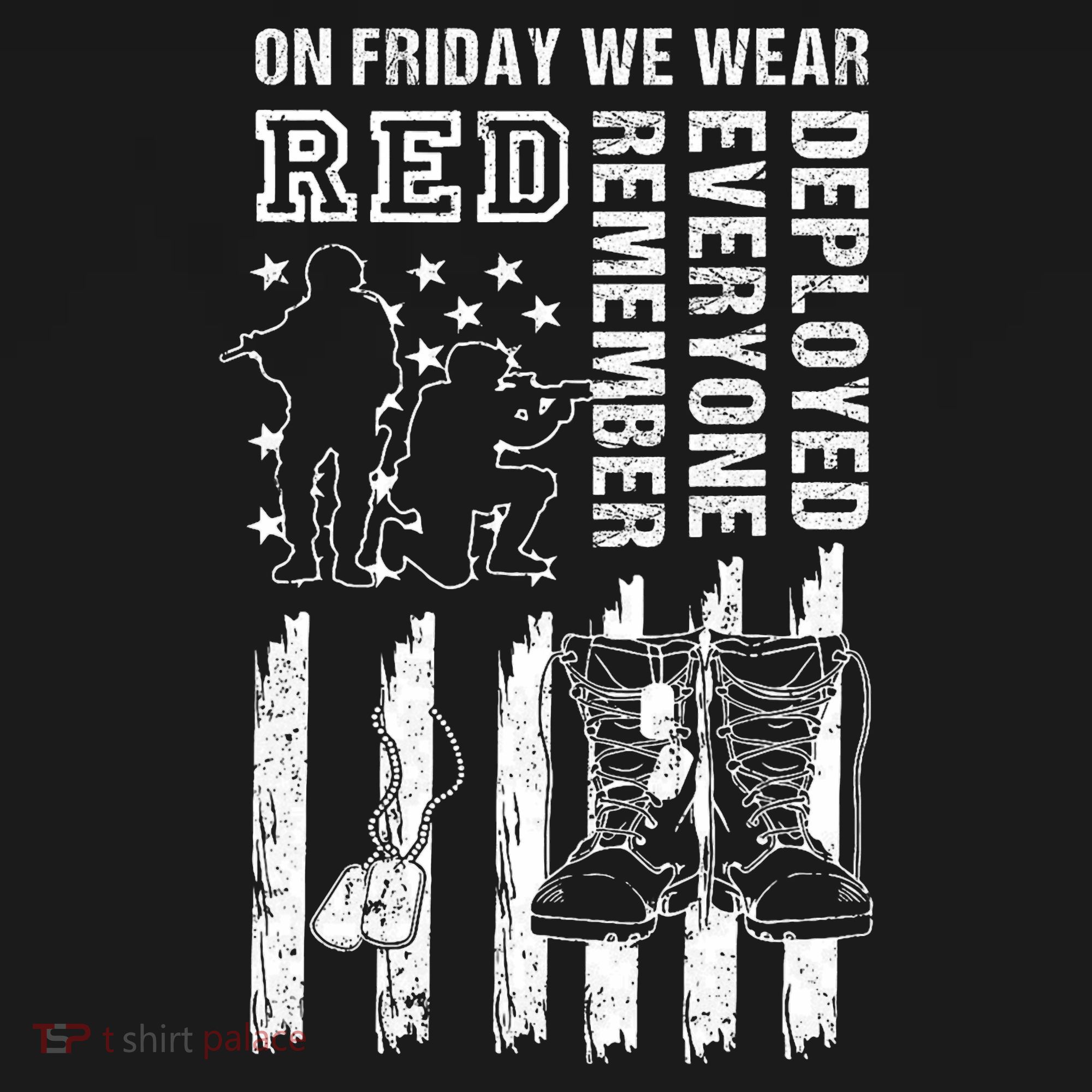 On Friday We Wear Red American Flag Military Supportive Women's Hoodie