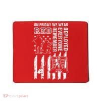 On Friday We Wear Red American Flag Military Supportive Mousepad thumb 0