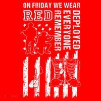 On Friday We Wear Red American Flag Military Supportive Mousepad thumb 1