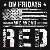 On Friday We Wear Red American Flag Military Supportive Ladies PosiCharge Tri-Blend Wicking Tank thumb 2