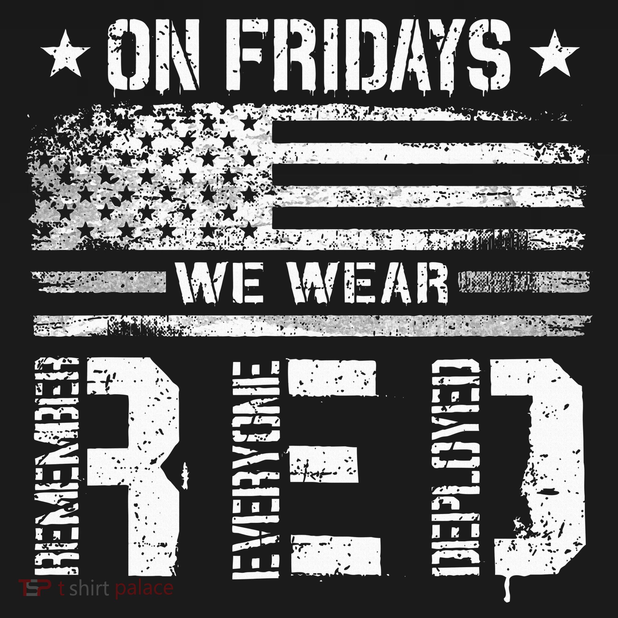 On Friday We Wear Red American Flag Military Supportive Flexfit Unipanel Trucker Cap