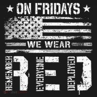 On Friday We Wear Red American Flag Military Supportive Women's Hoodie thumb 2