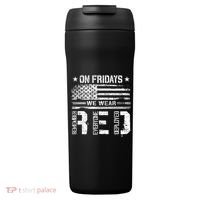 On Friday We Wear Red American Flag Military Supportive 24oz Duet Stainless Steel Tumbler thumb 0