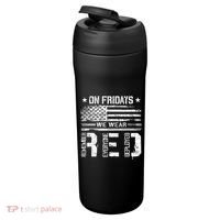 On Friday We Wear Red American Flag Military Supportive 24oz Duet Stainless Steel Tumbler thumb 3