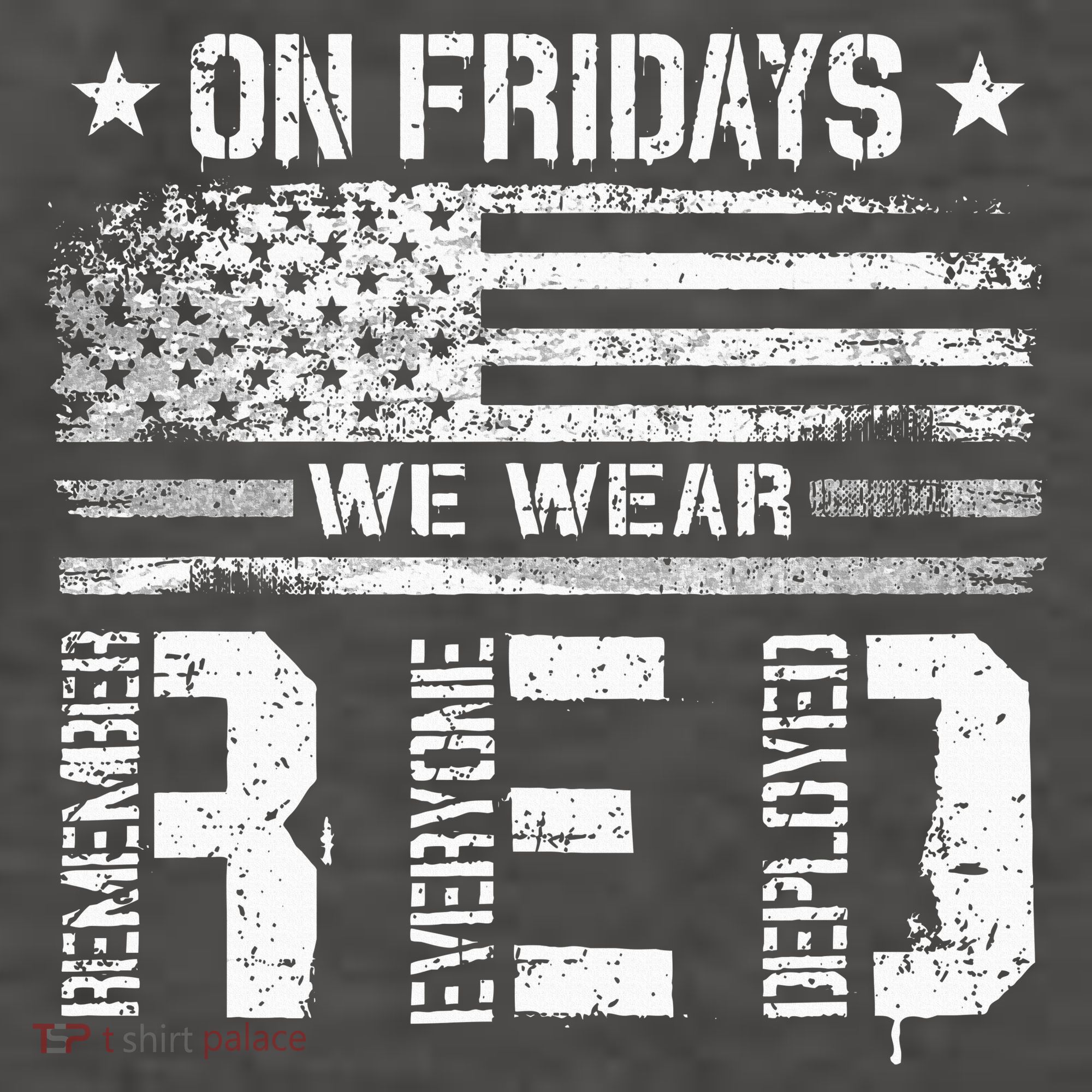On Friday We Wear Red American Flag Military Supportive Vector Backpack